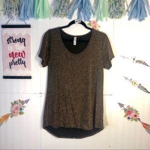 LuLaRoe Elegant-Line Sparkle Classic T (EUC)